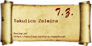 Tekulics Zelmira névjegykártya